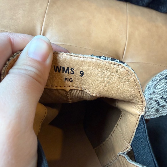 Women's Snake-Print Cutout Ankle Booties - Black/Beige - Picture 5 of 7